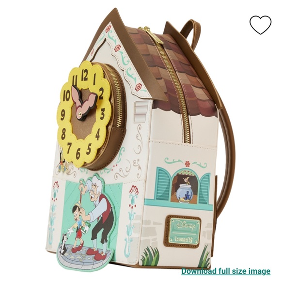 Mini Backpack & Zip Around Wallet - Pinocchio Cuckoo Clock - Picture 7 of 11